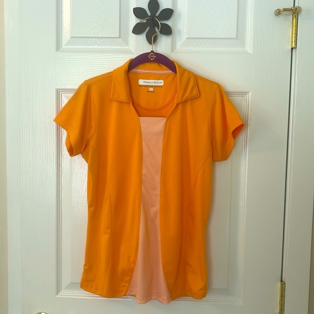 Pebble Beach Womenโs Golf Top Size Medium